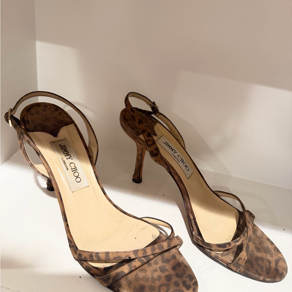 Jimmy Choo Brown Leopard Print Heels